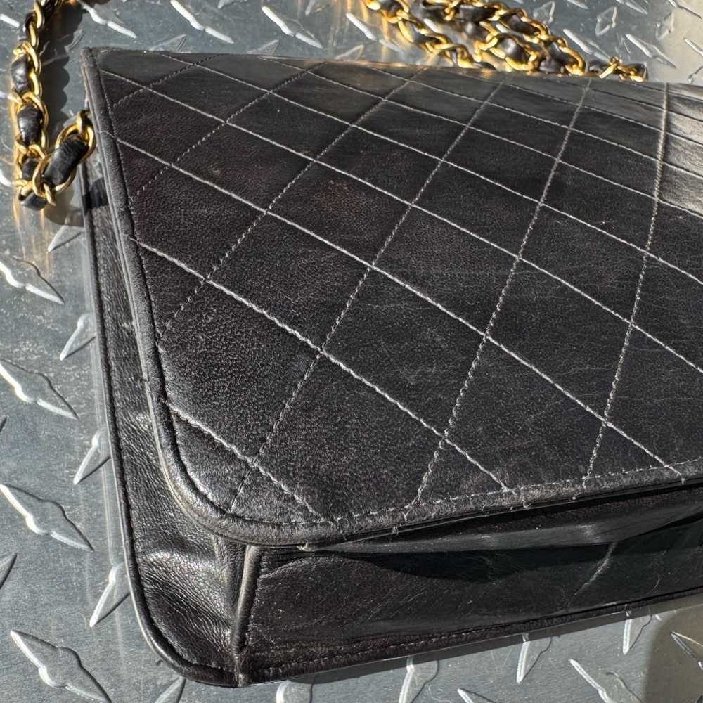 Chanel Vintage Lambskin Single Flap in Brown GHW - Picture 6 of 13